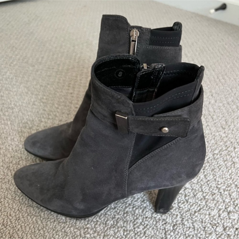 Aquatalia grey suede boots.